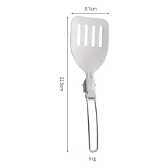 304 Stainless Steel Folding Camping Spork – Multifunctional Outdoor Cookware Tool