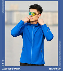 Reflective Quick-Dry Hooded Running Jacket – Lightweight Sun Protection Coat