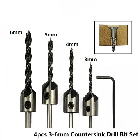 SIQICNC HSS Countersink Drill Bit Set 3–10mm – Chamfer & Pilot Hole Cutter