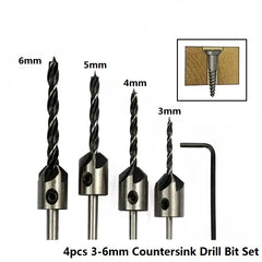 SIQICNC HSS Countersink Drill Bit Set 3–10mm – Chamfer & Pilot Hole Cutter