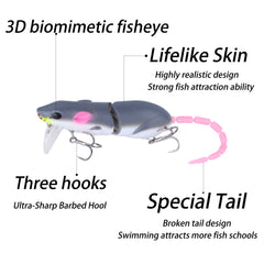 5-Pcs Mouse Floating Fishing Lures