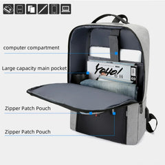 Men’s Waterproof Business Laptop Backpack with USB Port – 15.6 Inch