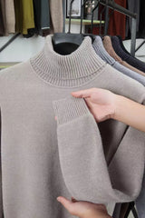 Men’s Luxury Velvet High Neck Sweater