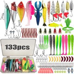 Multi-Lure Fishing Kit with Tackle Box – 83 to 409pcs