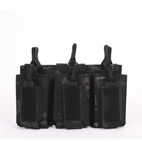 Tactical Triple Mag Holder – Open-Top MOLLE Magazine Pouch for M4/M16/AK