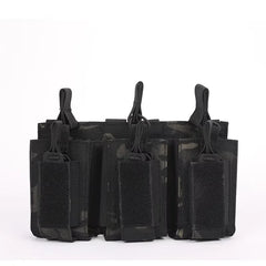 Tactical Triple Mag Holder – Open-Top MOLLE Magazine Pouch for M4/M16/AK