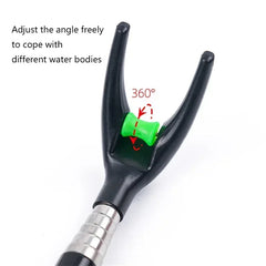 Stainless Steel Telescopic Fishing Rod Holder – Dual-Purpose Bracket (1.7M/2.1M/2.4M)