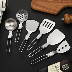 304 Stainless Steel Folding Camping Spork – Multifunctional Outdoor Cookware Tool