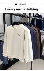 Luxury Men’s Autumn Long Sleeve Embroidered Sweatshirt