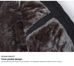 Men’s Stand Collar Windproof Cotton Jacket – Light Business Casual Autumn/Winter Coat