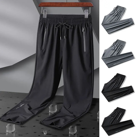 Men’s Reflective Quick-Dry Running Pants – Lightweight Summer Jogging & Hiking Trousers