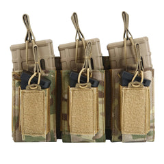 Tactical Triple Mag Holder – Open-Top MOLLE Magazine Pouch for M4/M16/AK