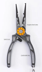 Shawto Aluminum Alloy Fishing Gripper – Professional Lip Grabber & Fish Control Pliers Tool