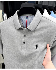 Men’s Luxury Cotton Polo – Pony Embroidery Short Sleeve