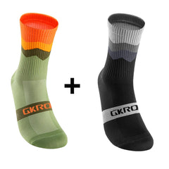 2 Pairs Professional Cycling Socks – Breathable Compression