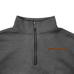 Men’s Heavy Fleece Half-Zip Stand Collar Sweater
