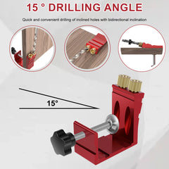 47Pcs Pocket Hole Jig Drill Guide Kit