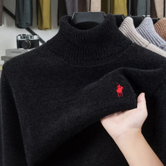 Men’s Luxury Velvet High Neck Sweater