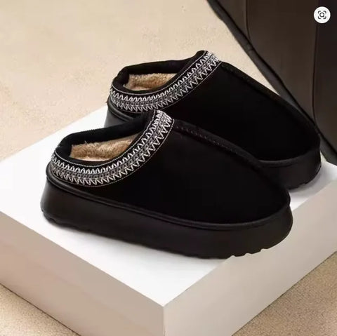 2025 Platform Fluffy Slippers – Unisex Winter Plush