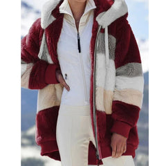 Women’s Oversized Plush Hooded Jacket