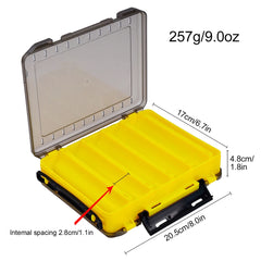 10-Cell Double-Sided Fishing Tackle Box – Durable Bait & Tool Organizer