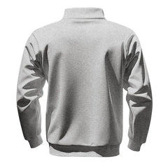 Men’s Heavy Fleece Half-Zip Stand Collar Sweater