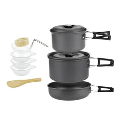 Lightweight Camping Cookware Set – Portable Pot & Pan Kit for 1–7 People