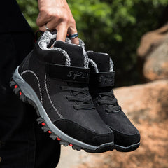 Men’s Waterproof Suede Winter Ankle Boots – Non-Slip