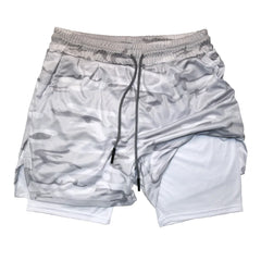 Men’s 2-in-1 Double-Layer Fitness Shorts