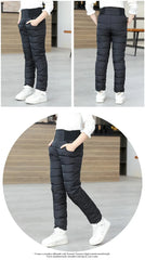 Kids Winter Warm Pants – Cotton-Padded Waterproof Ski Trousers (2–12Y)