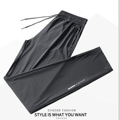 Men’s Ice Silk Quick-Dry Pants – Lightweight, Elastic, and Breathable Summer Trousers