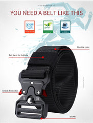Unisex Tactical Nylon Belt with Quick Release Buckle