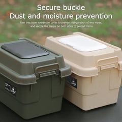 Outdoor Tissue & Storage Box – 1.1L Portable Napkin Holder Organizer for Camping & Picnic