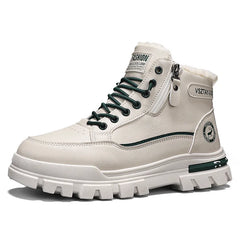 Men’s Winter Plush High-Top Snow Boots – Thick Warm Cotton Outdoor Shoes