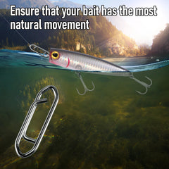 50-Pcs Stainless Steel Fishing Snap Clips