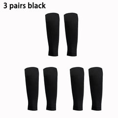 3 Pairs Football Socks with Shin Pad Covers – Men & Women Grip Cutsocks