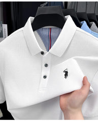 Men’s Luxury Cotton Polo – Pony Embroidery Short Sleeve