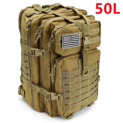 30L/50L Tactical Backpack – MOLLE Outdoor Hiking & Hunting Travel Bag