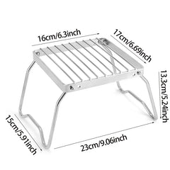 Portable Folding Campfire Grill Stand – Multifunction Outdoor BBQ Rack & Stove Support