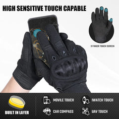 Touch Screen Tactical Gloves – Anti-Skid Outdoor Combat & Cycling Gear for Men