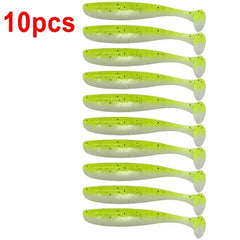 10-Pcs T-Tail Soft Fishing Baits