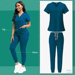 Unisex Medical Scrubs Set – High-Quality SPA, Clinic, and Veterinary Work Uniform
