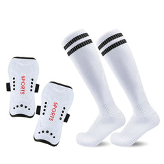 Loogdeel 2-Pair Kids’ Soccer Shin Guards with Socks – Youth Protective Gear