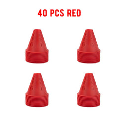 20/40/60PCS Colorful Windproof Training Marker Cones – Soccer, Skating & Multi-Sport Equipment