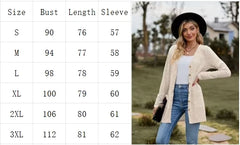 Women’s V-Neck Ribbed Button Cardigan Jacket
