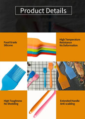 Food Grade Silicone BBQ Oil Brush – Heat Resistant Basting & Pastry Brush for Cooking and Baking