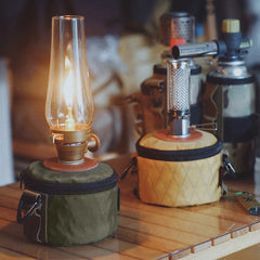 Camping Gas Can Protective Cover – Cotton Linen Anti-Fall Fuel Cylinder Storage Sleeve