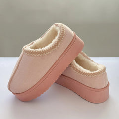 2025 Platform Fluffy Slippers – Unisex Winter Plush