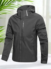 Men’s Waterproof Softshell Windbreaker – Lightweight Jacket with Removable Hood