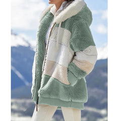 Women’s Oversized Plush Hooded Jacket